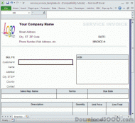 Service Invoice Template screenshot